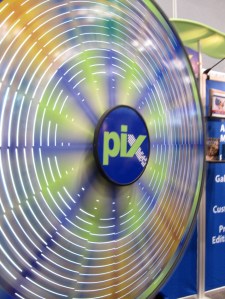 At the AdoramaPix booth you could spin the Wheel of Fortune and win a prize. I won a coupon for an 8 x 10 aluminyzed print!